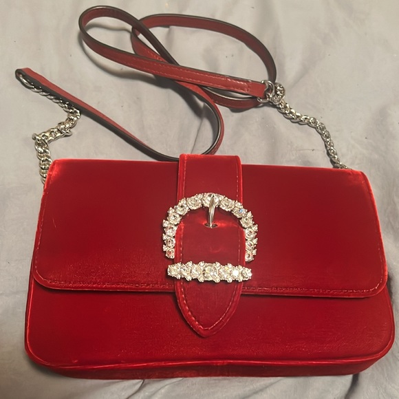 Stunning velvet burgundy/red Jimmy Choo purse. - Picture 4 of 4